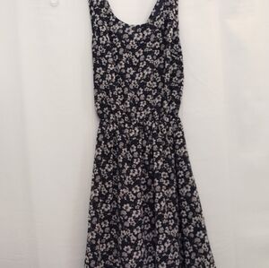 𝅺h & M Divided Navy Blue Sleeveless Open Back Dress Women's Size 2
